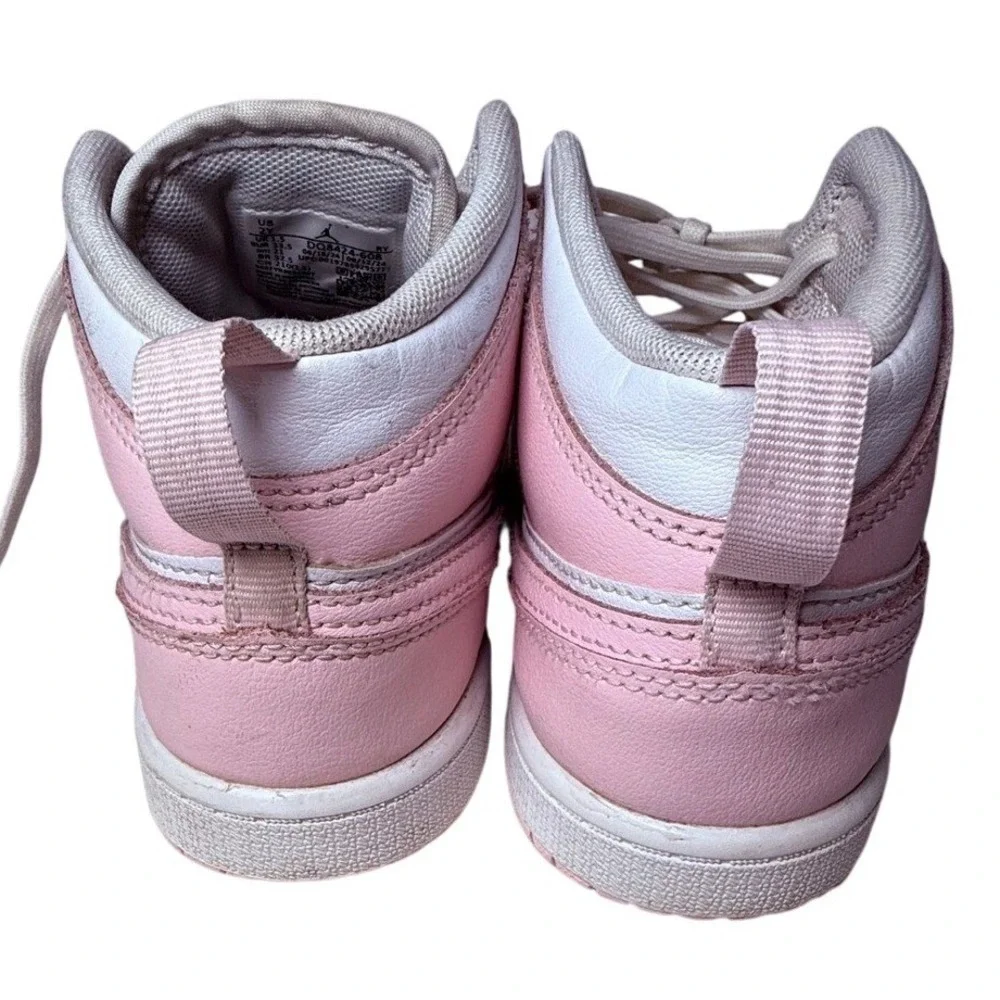 Nike‎ Air Jordan 1 Mid Pink White Kids Sneakers DQ8424-608 Size 2Y
